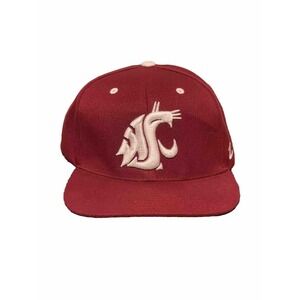 Washington State Cougars Zephyr Embroidered Snapback Cap Hat Adult Crimzon WSU